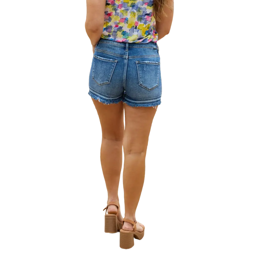 Risen Maya Mid Rise Asymmetrical Shorts – Relaxed, Trendy & Comfy