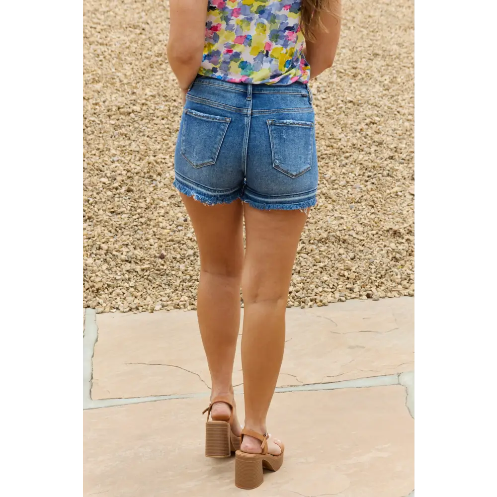 Risen Maya Mid Rise Asymmetrical Shorts – Relaxed, Trendy & Comfy